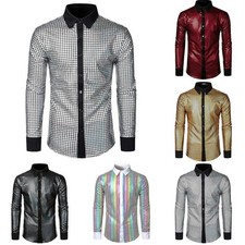 Glitter Shirt Men Sequins