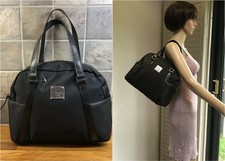 HARRODS Black Nylon and Faux Leather Medium Shoulder/Grab Handbag