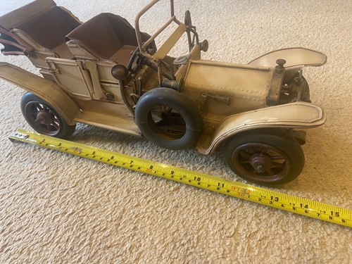 Old tin metal vintage car - vintage,