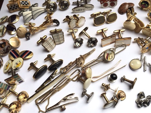 Job lot cufflinks tie clips - lot,