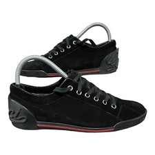 Gucci shoes suede script logo