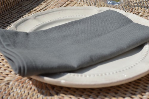 Napkins 100 cotton charcoal - napkins,, 100%