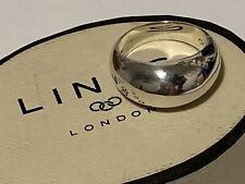 LINKS of LONDON Fully Hallmarked Sterling Silver Domed Band Ring. Size N (6.99g)