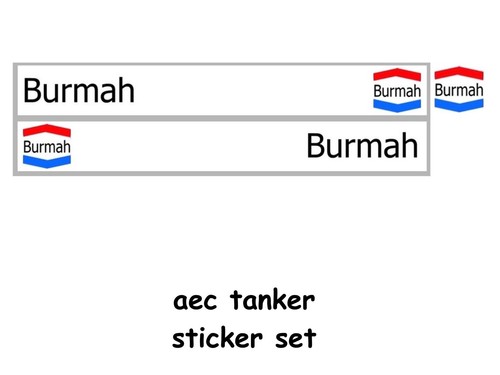 Dinky aec tanker sticker set - tanker,