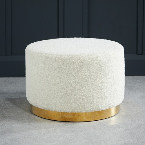 Lara large pouffe white - lara,