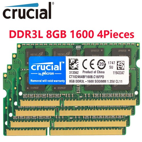 Crucial ddr3l 1600mhz - 32gb(4, x