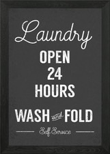 self service laundrette Framed