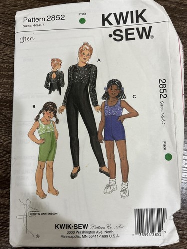Kwik sew pattern 2852 girls - kwik,