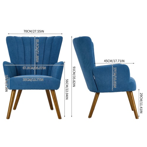 Modern velvet accent chair - modern,