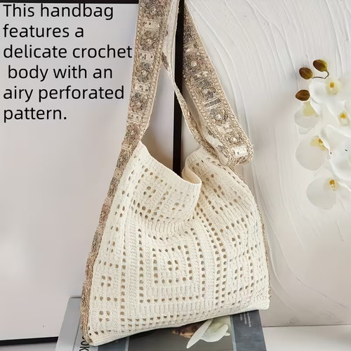 Women crochet mesh - mesh, shoulder