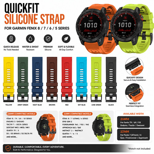 Quick fit silicone strap - quick,