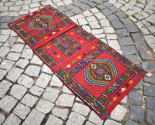 Turkish sumac saddlebag rug - sumac,