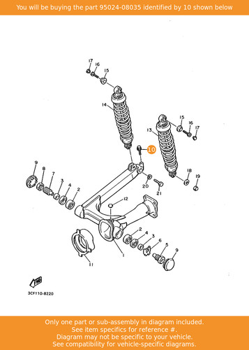 Yamaha bolt flange - yamaha, bolt,
