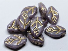 12 (mm) CZECH GLASS LEAF DROP