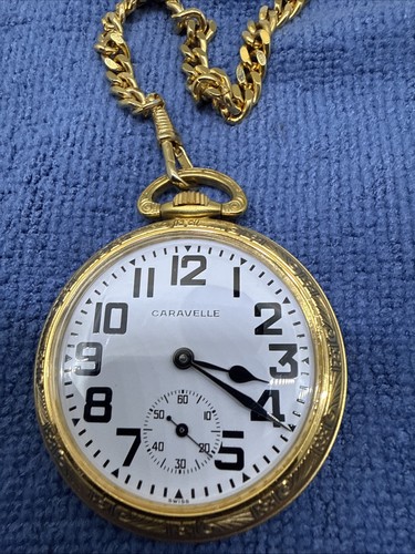 Vintage caravelle pocket watch - vintage,