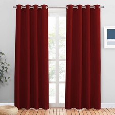 Red Christmas Curtains for