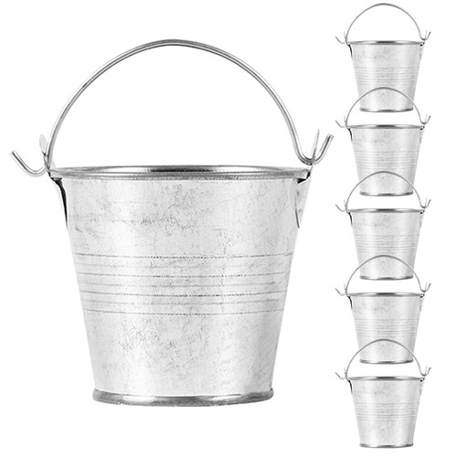 6pcs small metal buckets - 6pcs,