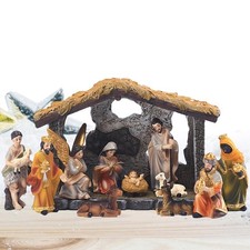vintage nativity set with 12