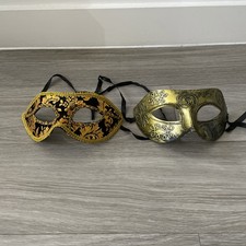 Gold masquerade ball masks