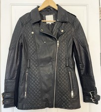 RIVER ISLAND faux leather black Jacket Size 12