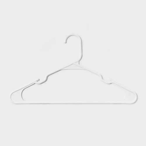 18pk plastic hangers white - 18pk,