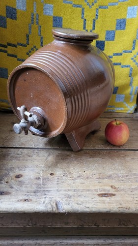 Large rare stoneware costrel - a,