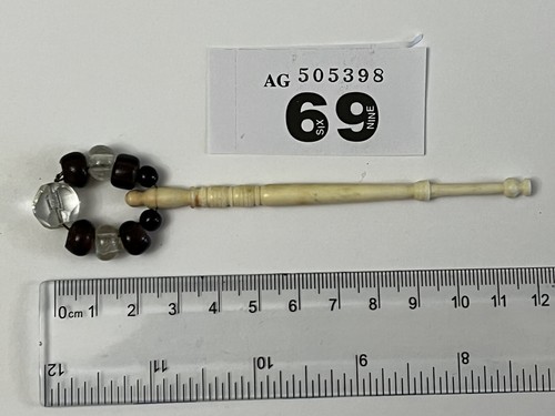Vintage wired bone lace bobbin - wired,