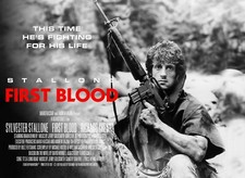 FIRST BLOOD 1982 quad poster print 30x40" Stallone Richard Crenna FREE P&P RAMBO