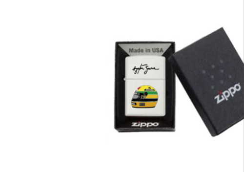 Ayrton senna zippo white - ayrton,