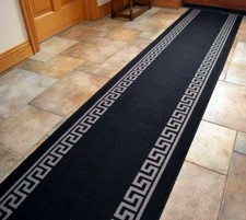 Black Carpet Runner Mat Greek