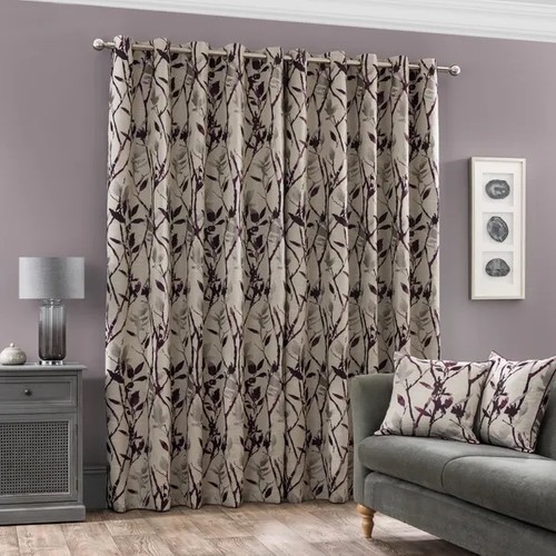Dunelm zen plum jacquard - plum,