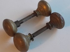 Vintage Original Brass Door Knobs. Two Pairs.