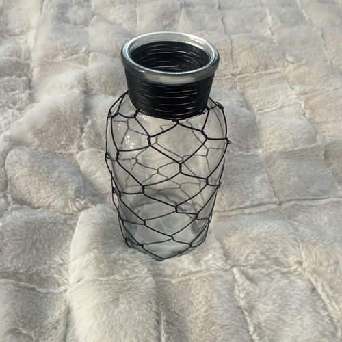 Clear glass decorative bottle - glass,