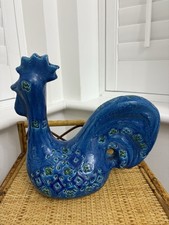 Bitossi Aldo Londi Rimini Blue Bird Ceramic Art Italian Great Condition Vintage