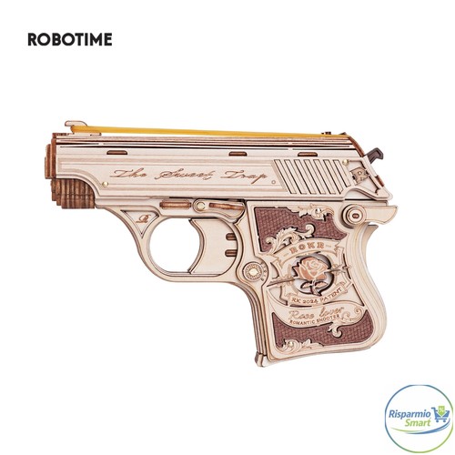 Mini wooden puzzle gun - wooden, kit