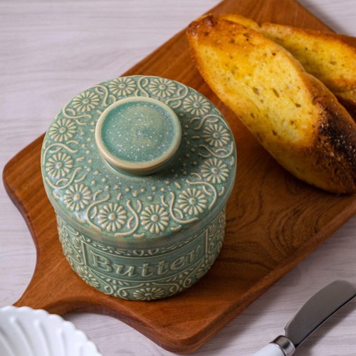 Butter crock ceramic storage - ceramic,