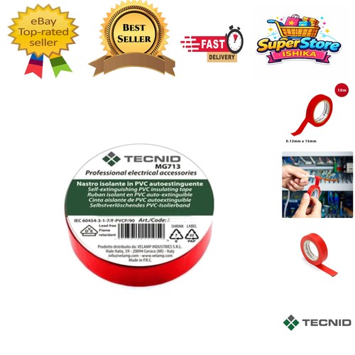 12mm red pvc insulation - red, tape