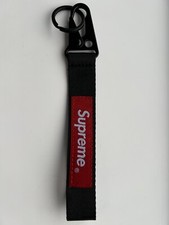 Supreme Black Lanyard Wrist Strap Keyring Keychain Skateboard BMX Gift UK Seller