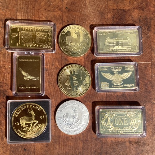 Gold bar and - and, coin