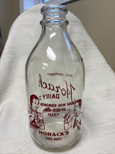 Vintage half gallon milk - half,