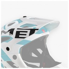 MET Parachute Visor White Cyan