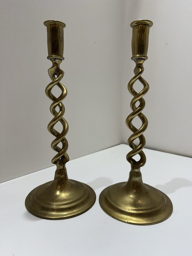 Antique brass barley twist - barley,