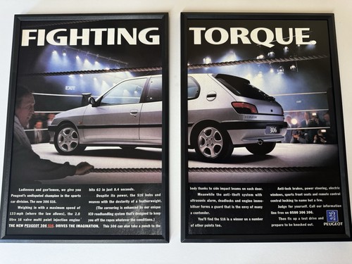 Framed original 1994 peugeot - 1994,
