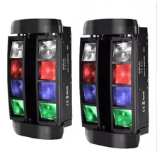 2X  LED Spider Moving Head Stage Lighting Beam DMX Disco Party DJ Light RGBW