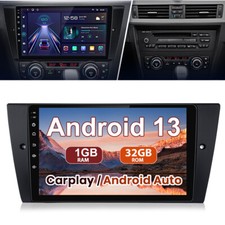Android 13 4Core 9" CarPlay Car GPS Stereo Radio BT BMW E90 E91 E93 SWC WIFI USB