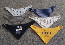 6 Baby Boys Bibs F&F