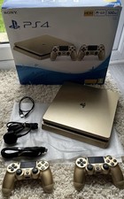 PS4 Slim Gold With 2 Matching