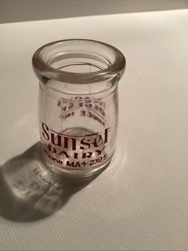 Vintage miniature milk bottle - milk,