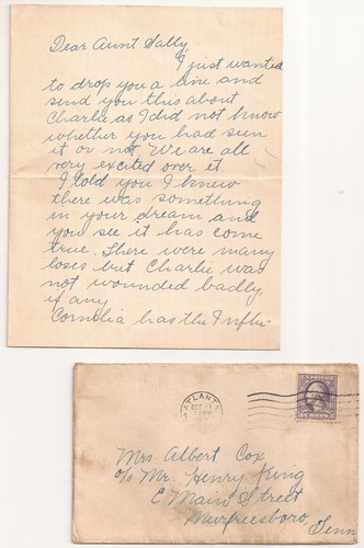 Ww1 american letter 1918 - ww1,