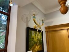 CHELSOM Wall Light A Pair - Glass and Gold Leaf - Two Bowl Lights - Stunning